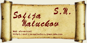 Sofija Maluckov vizit kartica